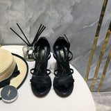 Close-up of Saint Laurent shoes craftsmanship