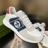 Gucci bold contrast luxury sneakers view 4 breathable knit upper