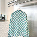 Side profile of Louis Vuitton luxury clothing with relaxed-fit cut