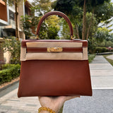 Close-up detail of structured bag design