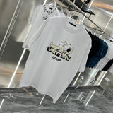Side profile of Louis Vuitton cotton t-shirt with signature branding