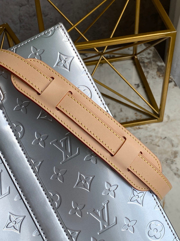 Interior view of modern statement women's handbag – women's designer-style accessory