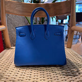 Side view of smart structured handbag