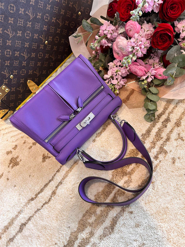 Streamlined bag shown from front angle