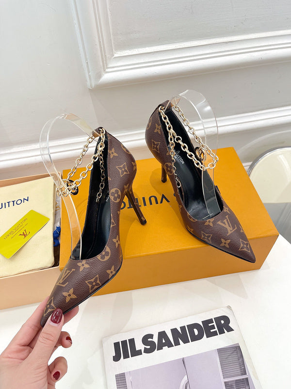 Louis Vuitton shoes Style 414 - front view, timeless elegant design (alternate angle)