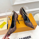 Louis Vuitton shoes Style 414 - front view, timeless elegant design (alternate angle)