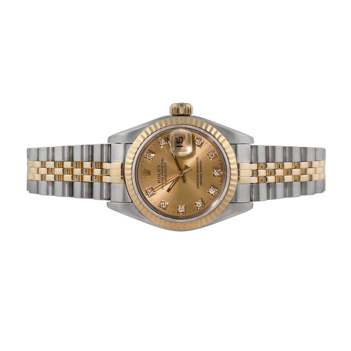 Front view of Rolex women's watch