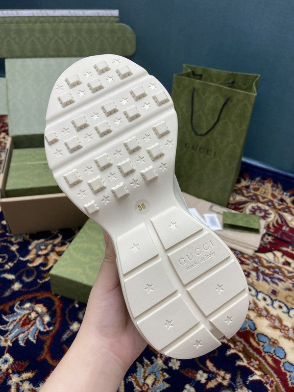 Gucci sneakers detailed view showing premium designer craftsmanship