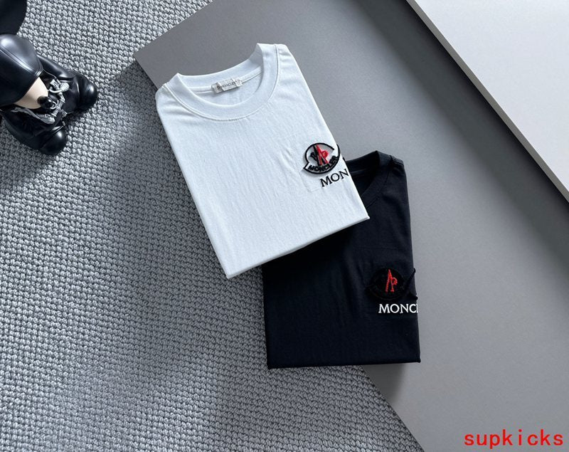 Side profile of Moncler luxury clothing with everyday silhouette