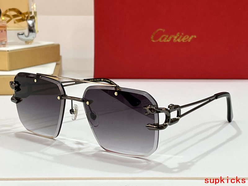 Angled view of Cartier unisex sunglasses