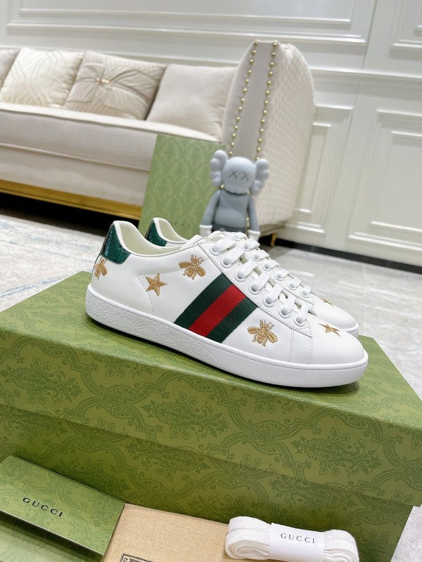 Gucci clean off-white luxury sneakers view 10 bold athletic profile