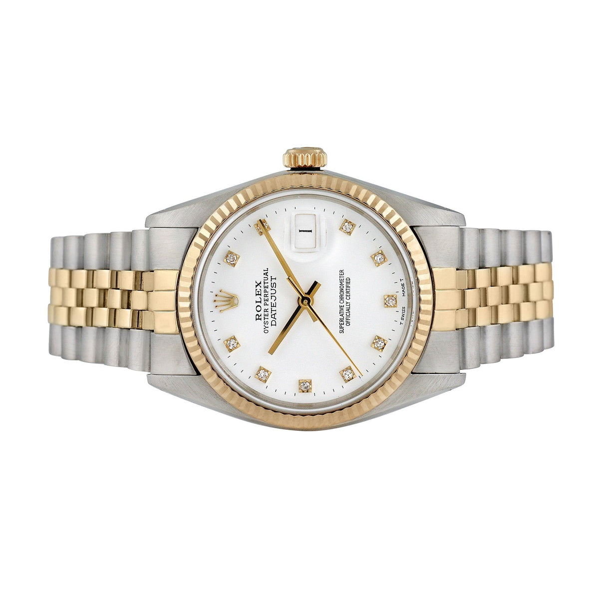 Front view of Rolex men's watch