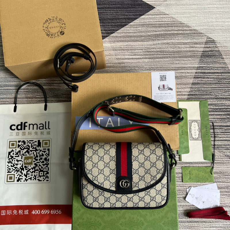 Side view of sophisticated structured handbag