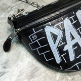 Statement Faux Leather Handbag - Statement Silhouette | Women's Premium Handbag #719 - close-up detail shot (image 3) of designer-inspired handbag