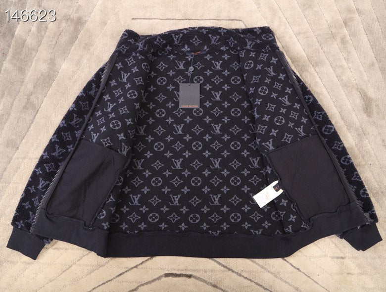 Side profile of Louis Vuitton luxury clothing with tailored silhouette