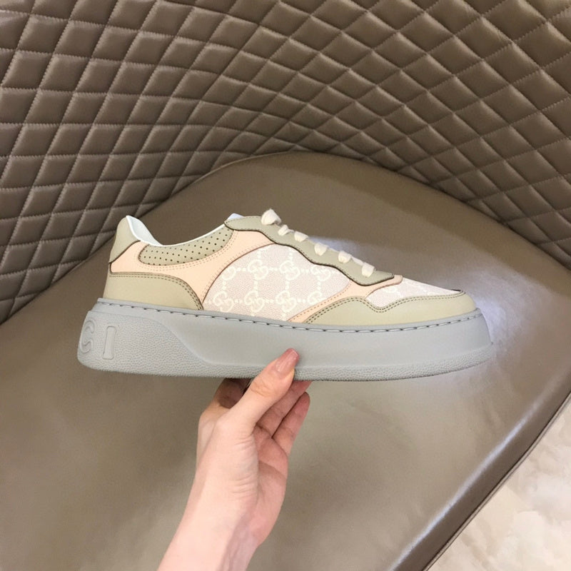 Gucci soft grey luxury sneakers view 7 premium leather build