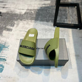 Balenciaga Tan Platform Sandals - Heel Detail View
