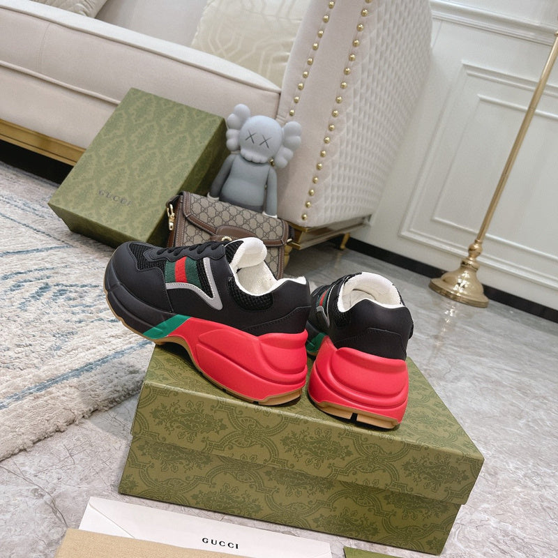 Gucci two-tone luxury sneakers view 7 minimalist modern build