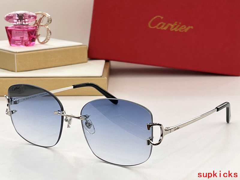 Angled view of Cartier unisex sunglasses