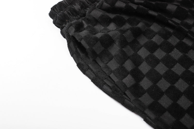 Close-up detail shot of Louis Vuitton cotton t-shirt with runway-inspired design