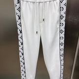 Side profile of Louis Vuitton luxury clothing with runway-inspired design