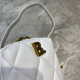 Statement Faux Leather Handbag - Modern Structured Build | Women's Statement Accessory #1043 - interior view (image 6) of designer-inspired handbag
