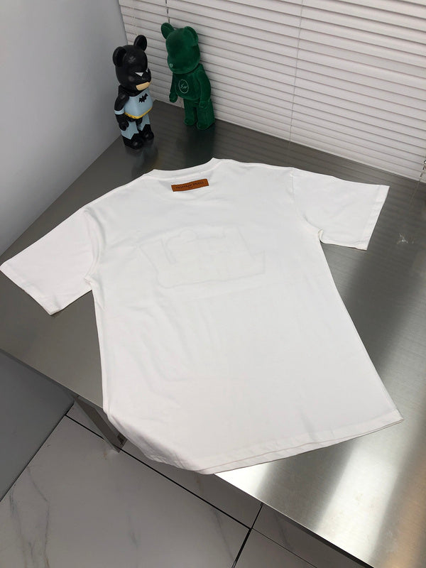 Front view of Louis Vuitton cotton t-shirt with monogram-inspired silhouette