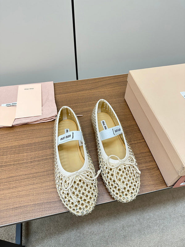 Miu Miu luxury shoes detail shot