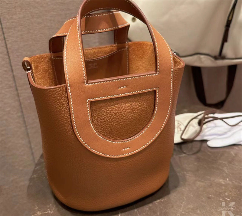 Close-up detail of poised bag design