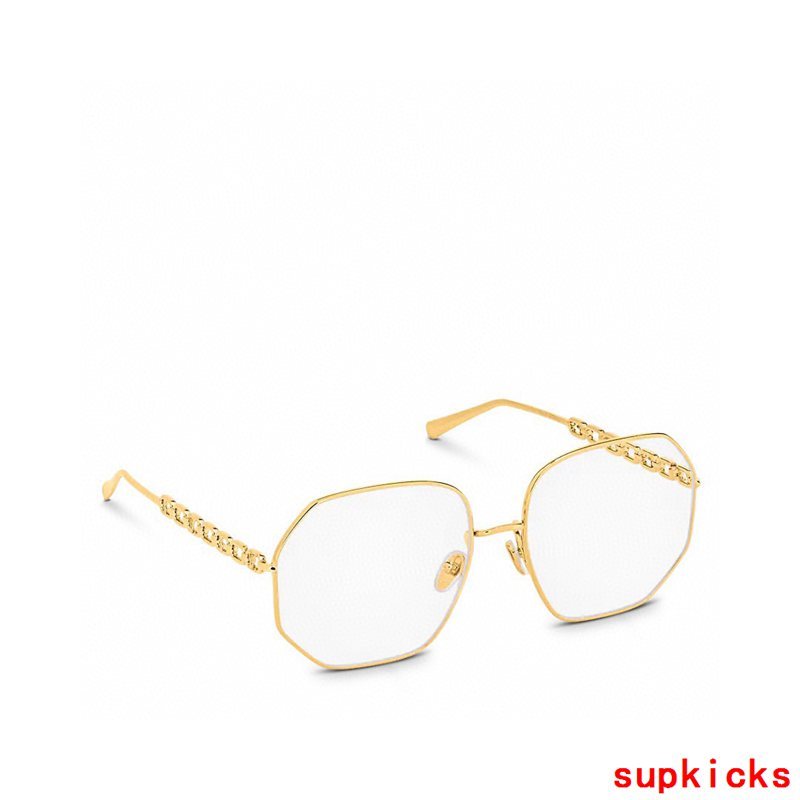 Close-up detail view of Louis Vuitton unisex sunglasses
