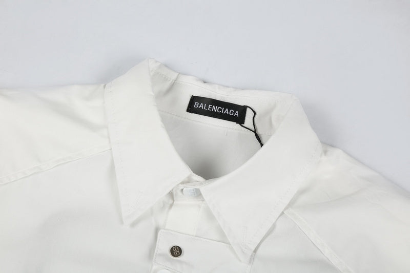 Close-up of Balenciaga t-shirt craftsmanship