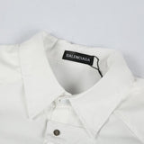 Close-up of Balenciaga t-shirt craftsmanship