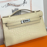Sophisticated bag shown from front angle