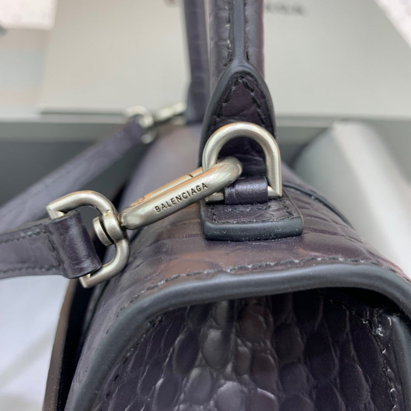 Structured Faux Leather Handbag - Polished Finish | Women's Everyday Carry Handbag #537 - styled full view (image 7) of designer-inspired handbag