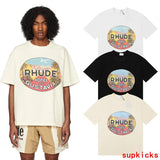 Back view of Rhude luxury clothing with relaxed-fit cut