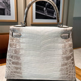 Close-up detail of polished bag design