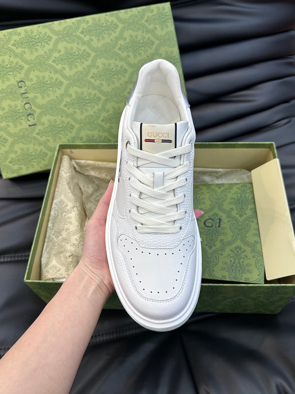 Gucci soft grey luxury sneakers view 10 chunky sole construction