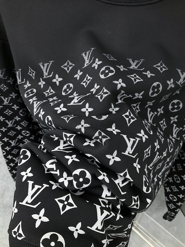 Front view of Louis Vuitton luxury clothing with streetwear-inspired cut