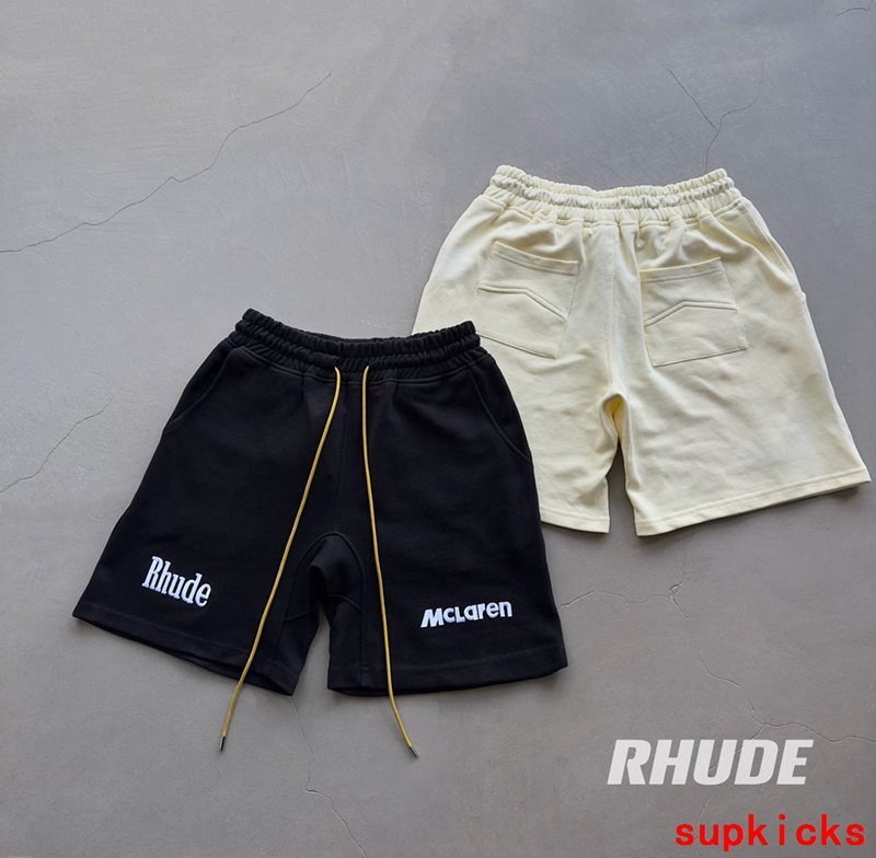 Front view of Rhude luxury clothing with tailored silhouette
