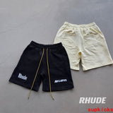 Front view of Rhude luxury clothing with tailored silhouette