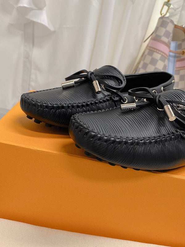 Louis Vuitton White Low-Top Sneakers - Back View