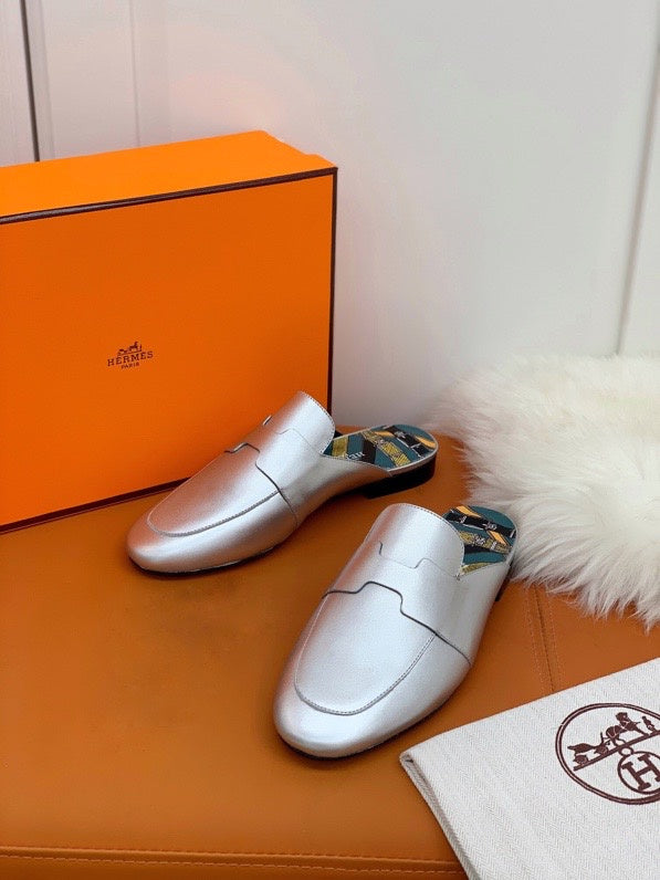 Hermes shoes Style 394 - front view, refined designer finish