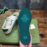 Gucci stone beige luxury sneakers view 5 bold athletic profile