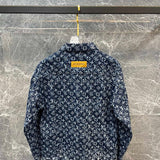 Side profile of Louis Vuitton luxury clothing with logo-detail design
