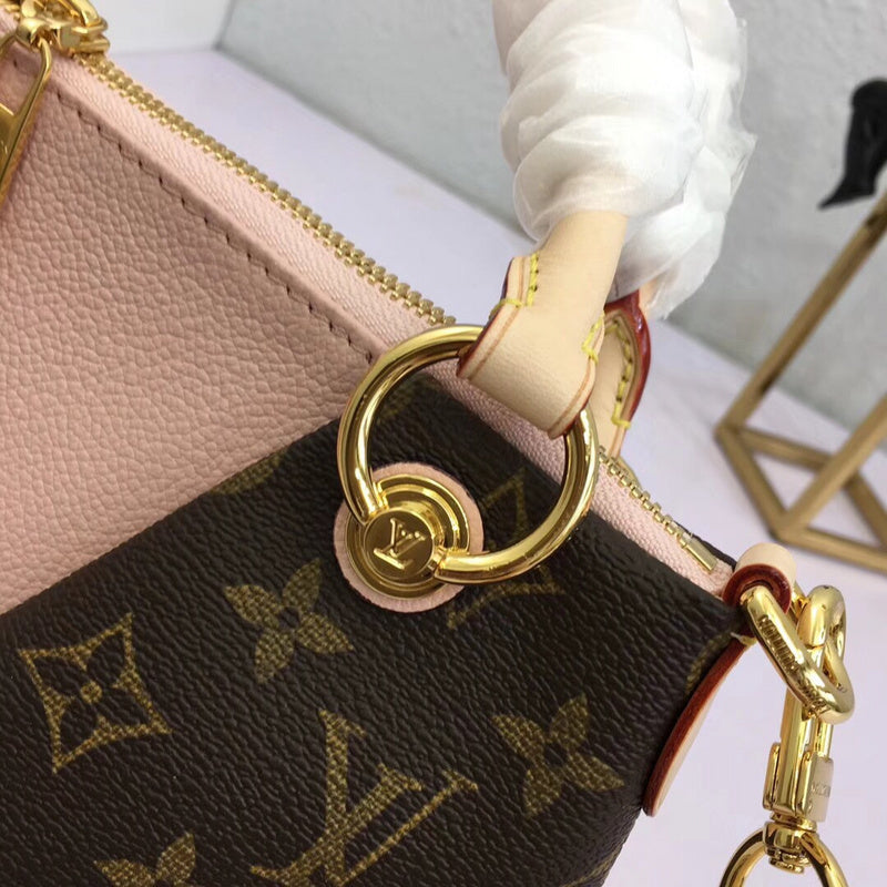 Top view of modern statement women's handbag – women's designer-style accessory