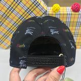 Close-up detail view of Burberry unisex cap