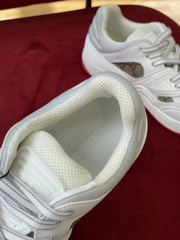 Gucci tonal black luxury sneakers view 4 padded collar comfort