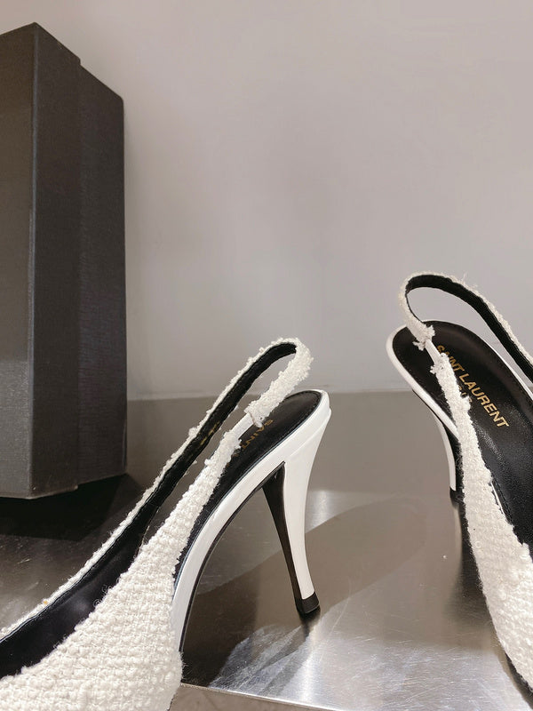 Close-up of Saint Laurent shoes craftsmanship