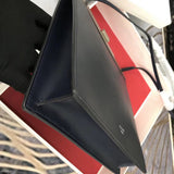 Handle and strap detail of everyday-luxe sleek women's handbag – women's everyday handbag