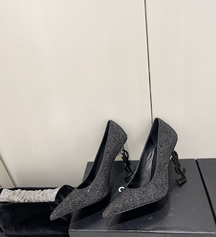 Saint Laurent luxury shoes detail shot